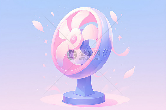 粉色的电风扇图片