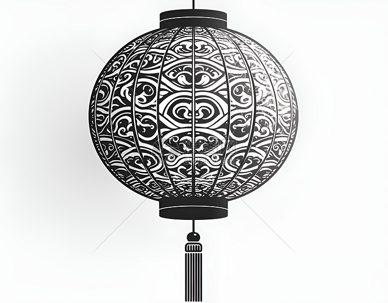 古典中式纹理的灯笼插画图片下载-正版图片601107486-摄图网