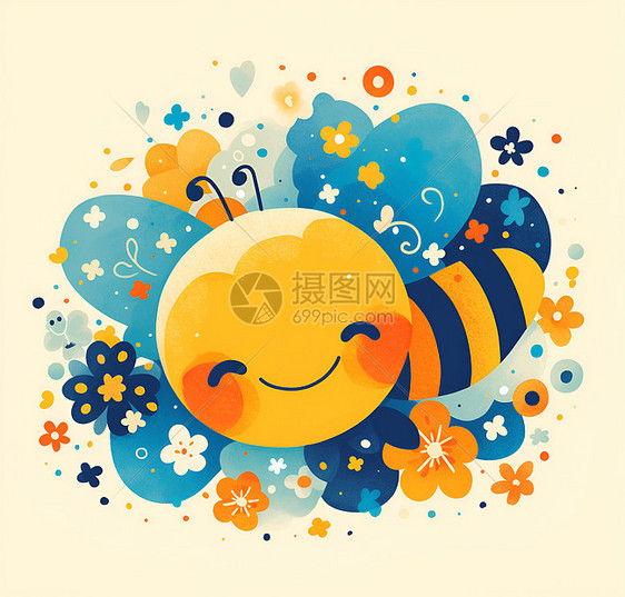 快乐的蜜蜂图片