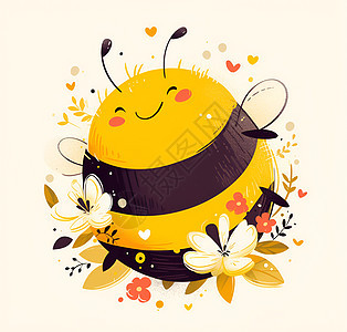 甜蜜的蜜蜂欢笑的表情图片