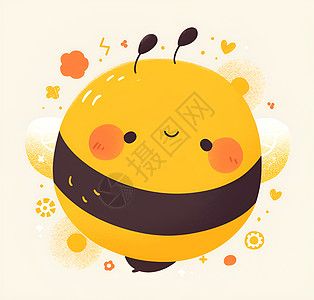 欢快的蜜蜂背景图片