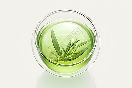 杯子中清香的绿茶背景图片