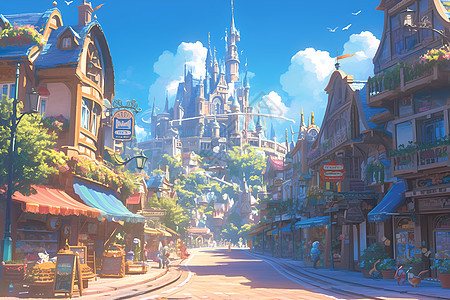 童话镇的街景图片