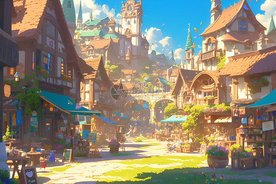 童话城镇中央广场图片