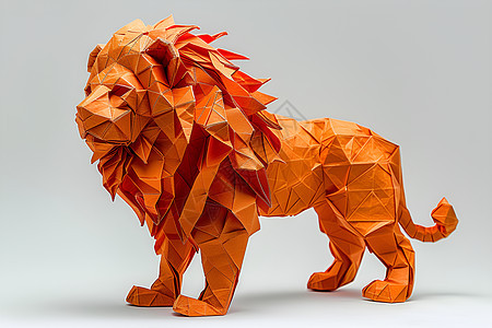 三维立体的纸狮子图片