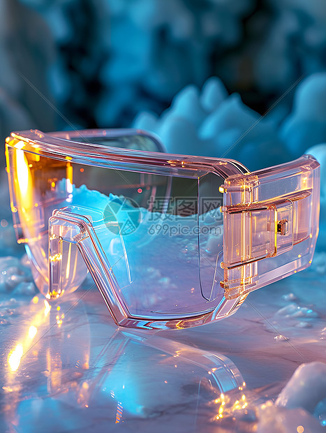 冰面上的眼镜图片