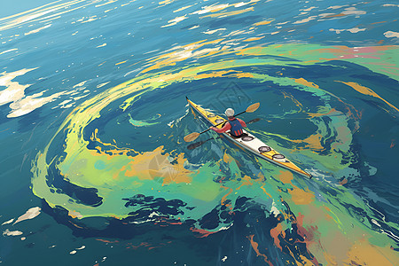 海洋上的划艇背景图片