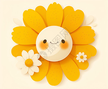 快乐的黄色雏菊图片