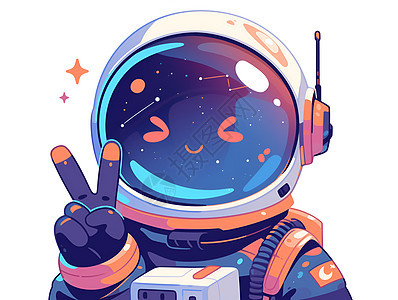 微笑的宇航员背景图片
