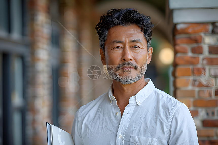 教室外的男老师图片