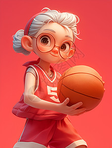 手持篮球的年长女性图片