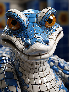 蓝白色的蛇艺术品背景图片