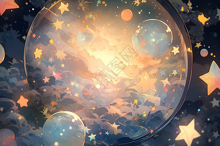 泡泡和星星背景图片