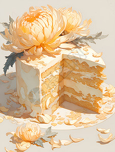 美味的菊花糕背景图片