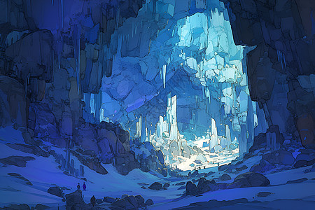 神秘的冰柱洞穴图片