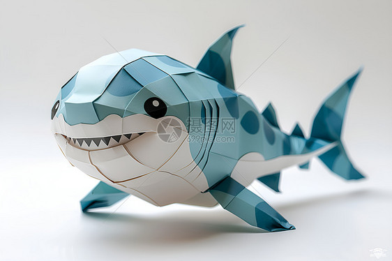 小巧的纸鲨鱼折纸图片