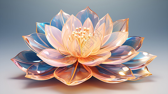 透明铜莲花设计图片