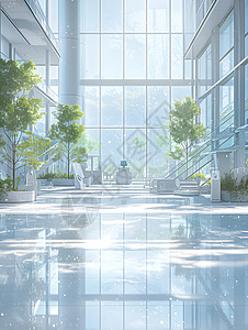 明亮的医院大堂背景图片