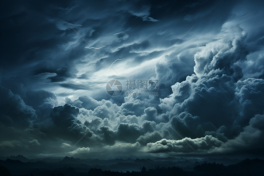 夜空的积云图片