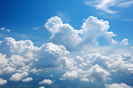 夏日漂浮的白云图片