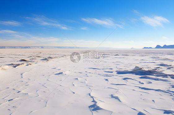冰雪封冻的无垠风景图片