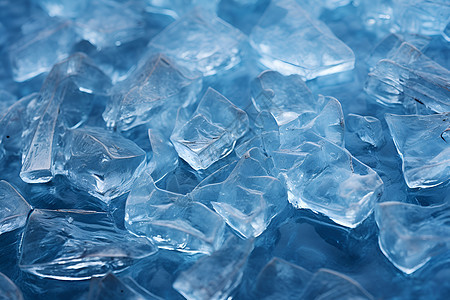冰冻中的晶体图片