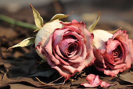 干枯的玫瑰花朵图片