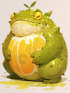 水果青蛙背景图片