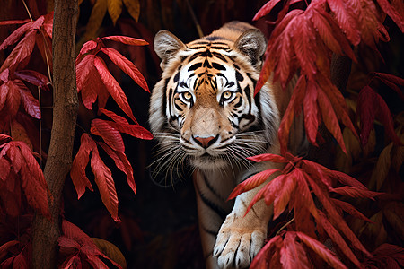 树林中的老虎图片