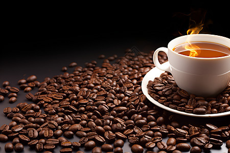 醇香可口的咖啡豆图片