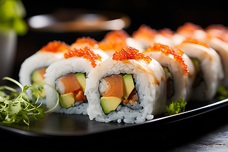 寿司饭美味健康的寿司背景