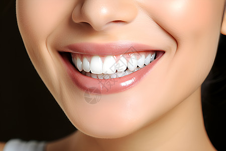 女子洁白健康的牙齿图片