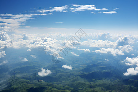 天空下的山脉图片