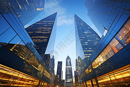 现代化玻璃幕墙的大楼图片