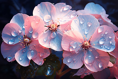 娇嫩花瓣上的水滴图片