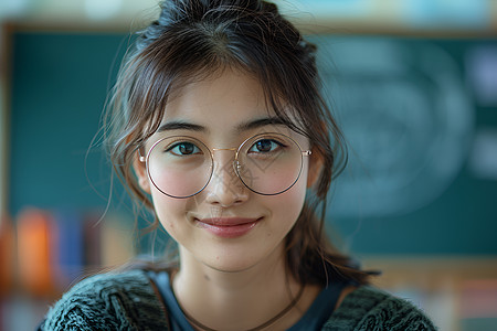 戴眼镜的女人戴眼镜的女孩背景