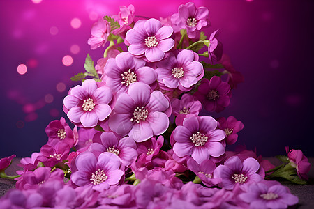 紫色背景上的粉色花图片