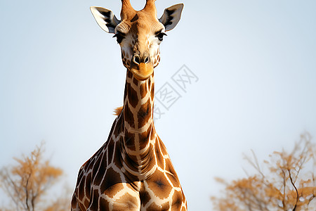 一只长颈鹿热带睫毛高清图片
