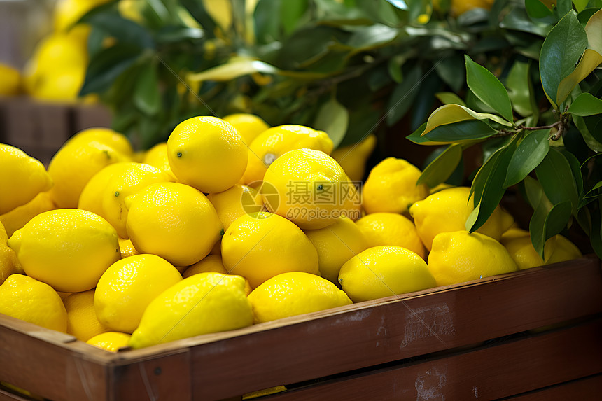 新鲜采摘的柠檬图片