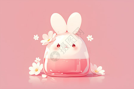 粉色兔子背景图片