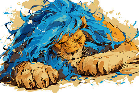 沉睡的狮子背景图片