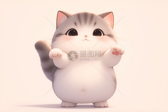 可爱肥胖的猫咪图片