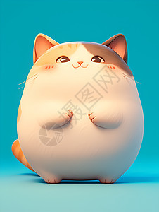 肥胖可爱猫咪背景图片