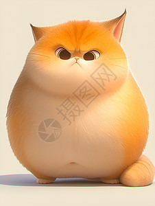 圆滚滚的肥胖猫咪图片