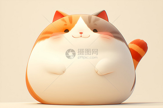 肥胖可爱的猫咪图片