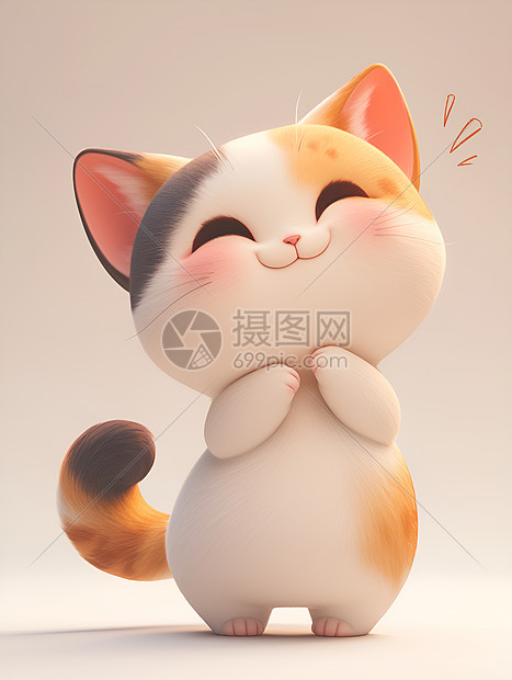 可爱微笑的猫咪图片