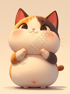 可爱肥胖的猫咪角色图片