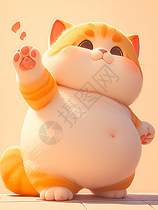 可爱胖乎乎的猫猫背景图片