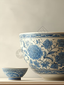 复古瓷碗的复杂纹样图片
