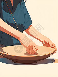 巧手制作的陶瓷盘子图片